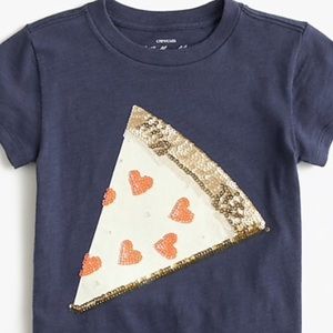 J. Crew crewcuts sz 12 t-shirt Pizza hearts